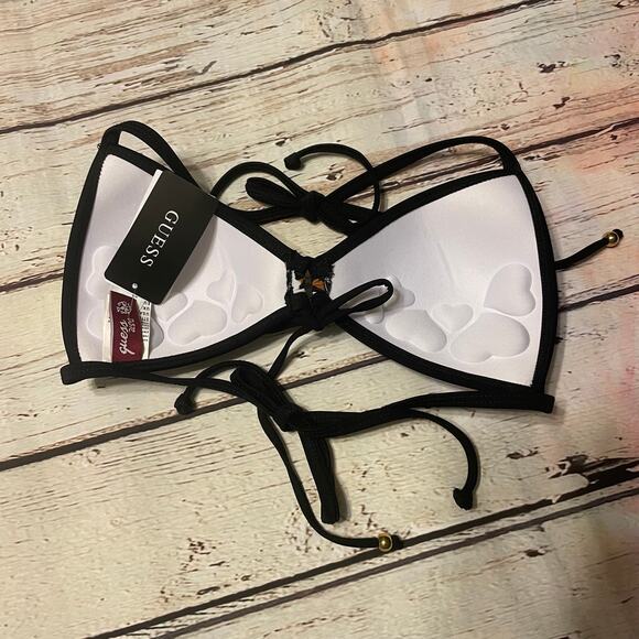 Guess Bikini Top Womens Small Animal Print Leopard Brown Tan Swim Bra Beach Pool - Picture 3 of 6